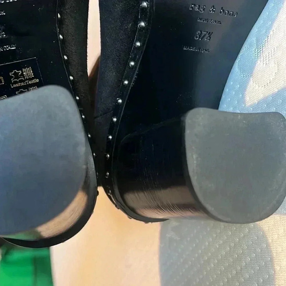 Rag and bone black suede studded boots size 7.5 - Picture 7 of 9